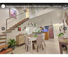 StayCationer Holiday Apartment Riviera | 2BHK with Pool in Arpora